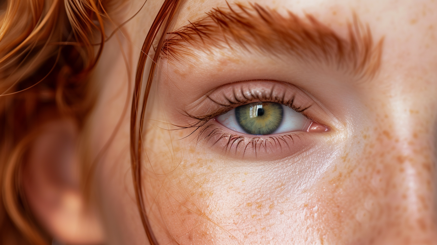 Common Eyelash Colors for Redheads
